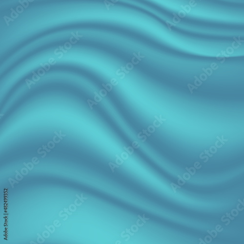 Vector of blue silk fabric background. Background drapery delicate blue silk and feathers. Vector illustration