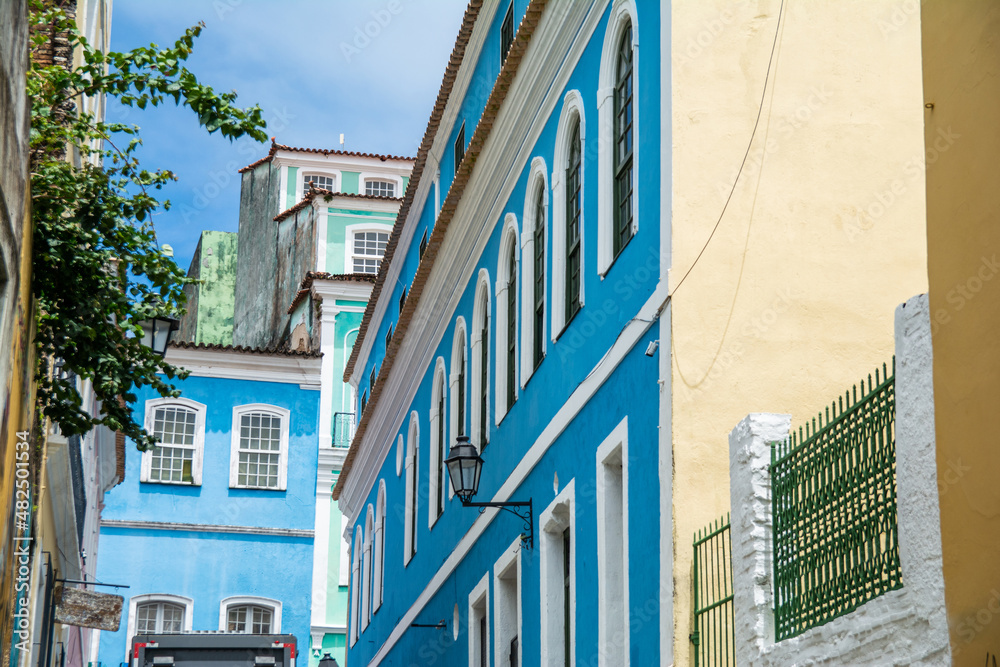 Streets of Pelourinho, historical and cultural place in Salvador, Bahia, Brazil Streets of Pelourinho, historical and cultural place in Salvador, Bahia, Brazil
