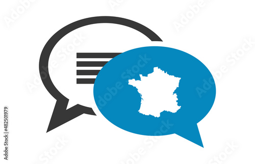 Logo fabriqué en France. photo