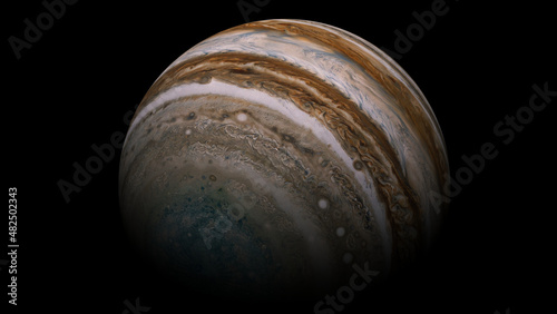 Fototapeta Naklejka Na Ścianę i Meble -  Jupiter planet black background