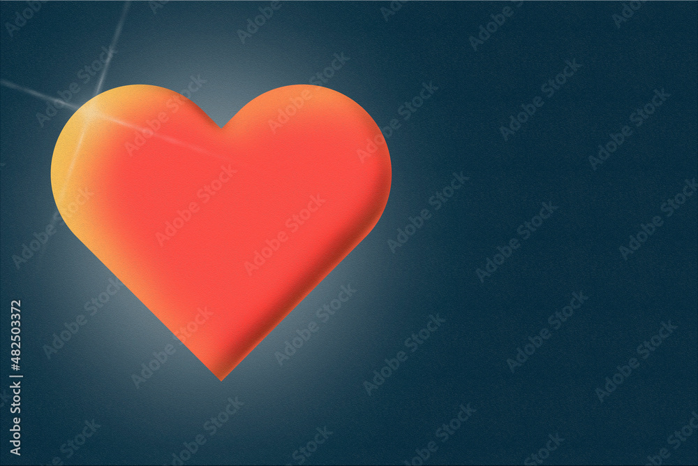 Illustrated red heart with a cardboard texture, shadows and highlights. Banner for valentine's day or any other celebration of love. Copy space. Illustrated red heart with a cardboard texture, shadows and highlights. Banner for valentine's day or any other celebration of love. Copy space.