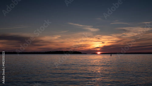 Magnificent sunset. sunset in Tobermory  Canada