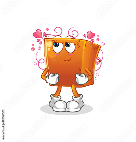 brick shy vector. cartoon character