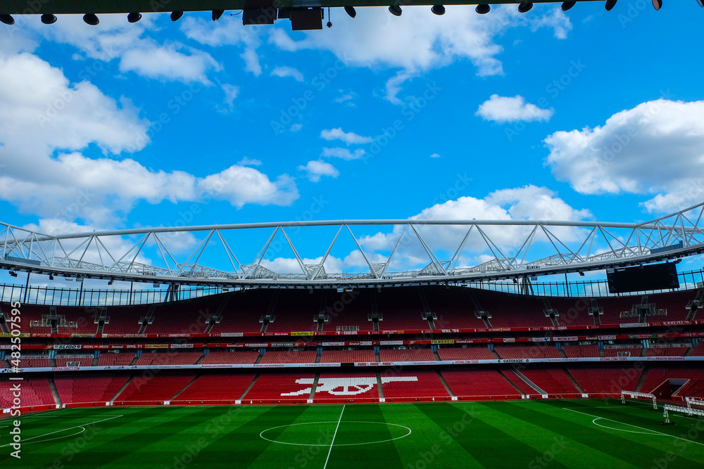 A picture of Emirates Stadium during stadium tour in the afternoon