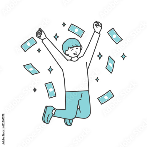 儲かっているイメージイラスト素材