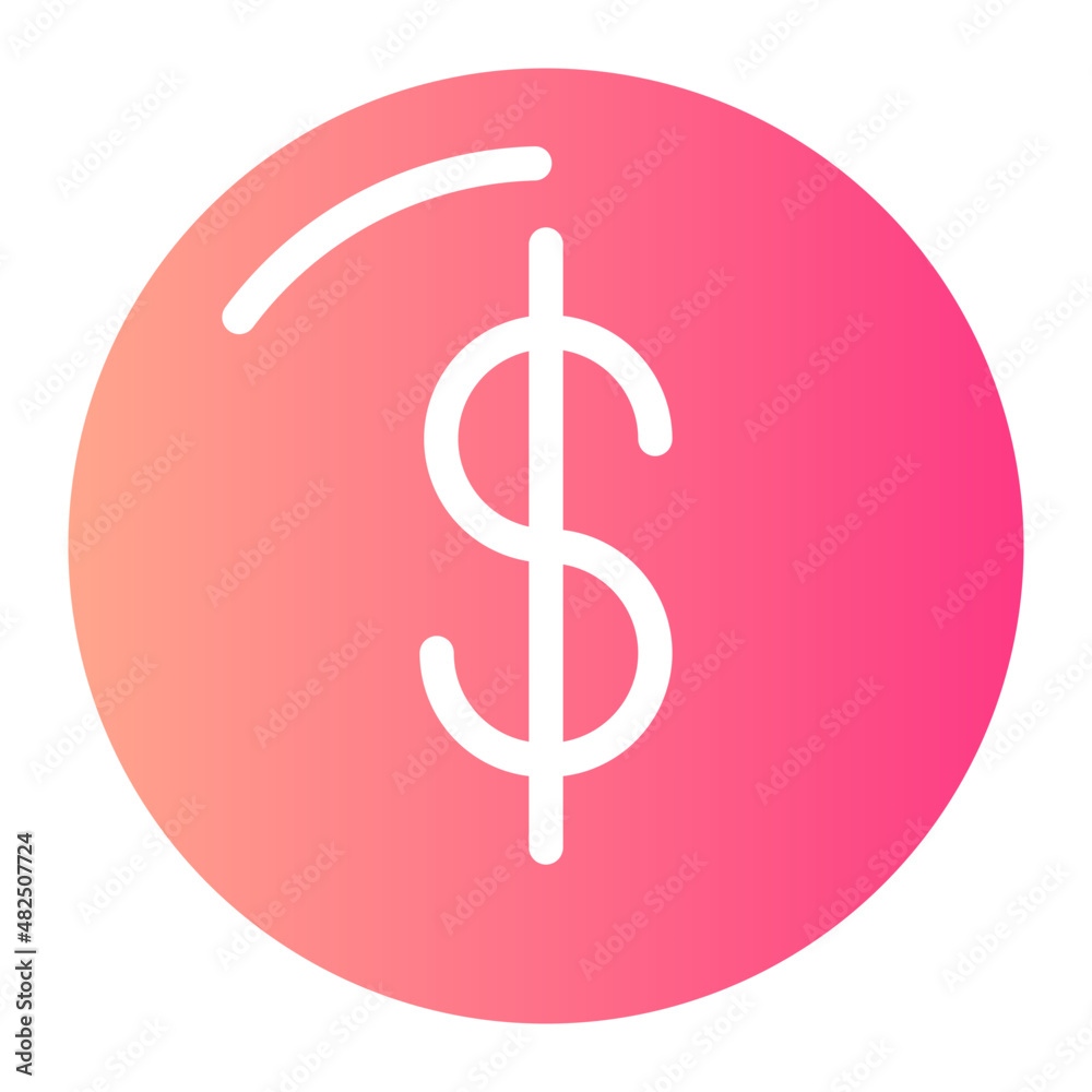dollar gradient icon