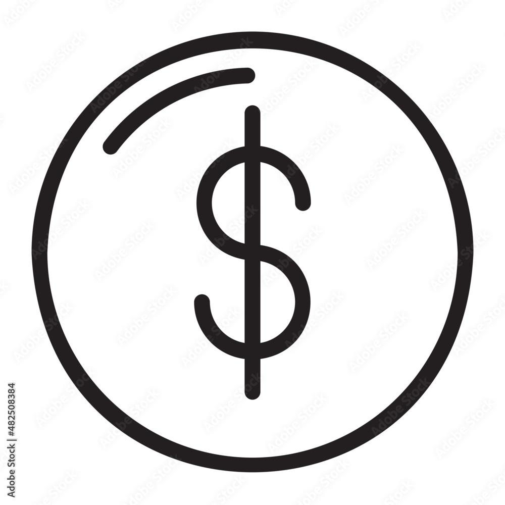dollar line icon dollar line icon