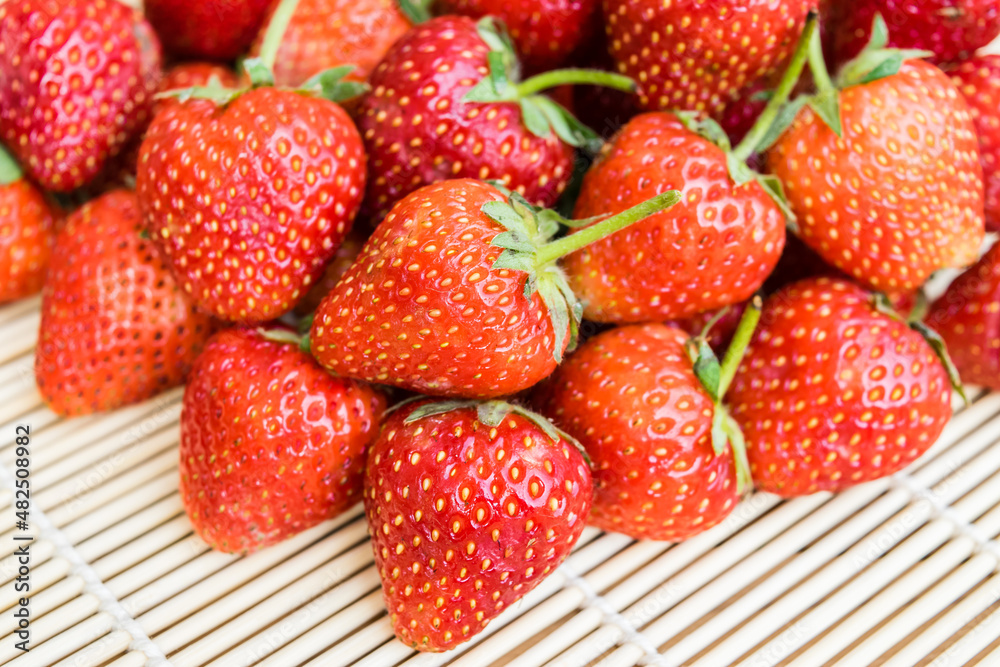 fresh red strawberries