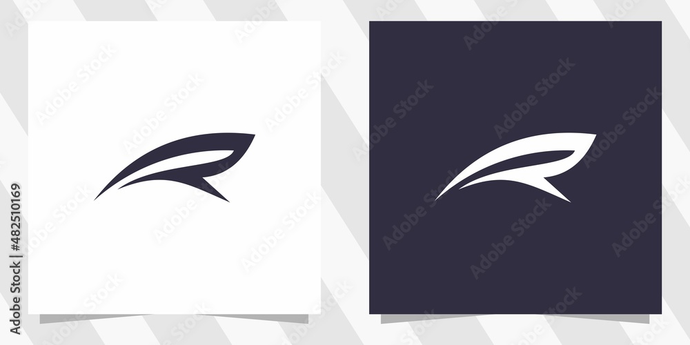 letter r logo with minimal design - obrazy, fototapety, plakaty 