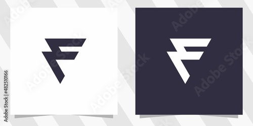 letter f logo with minimal design