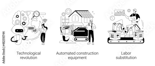 Modern innovation abstract concept vector illustrations.
