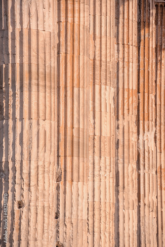 Textured columns  Temple of Zeus  Athens Greece