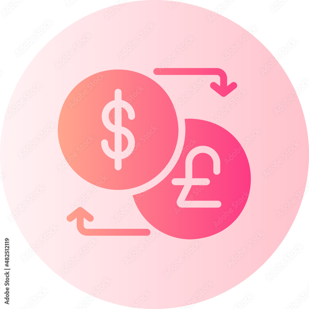 currency exchange gradient icon currency exchange gradient icon