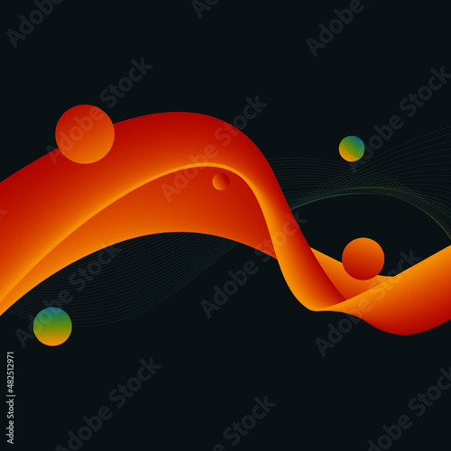 abstract orange space theme background
