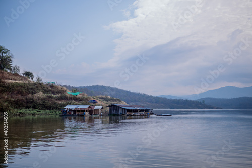 fishing village on the river. © Supat