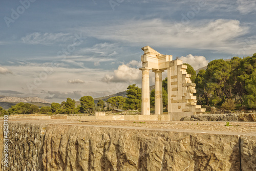 Temple of Asclepius at Epidavros, Greece photo
