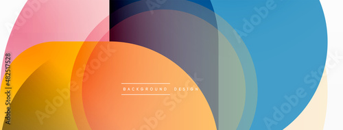 Creative geometric wallpaper. Minimal circle triangle and square line abstract background. Vector illustration for wallpaper banner background or landing page