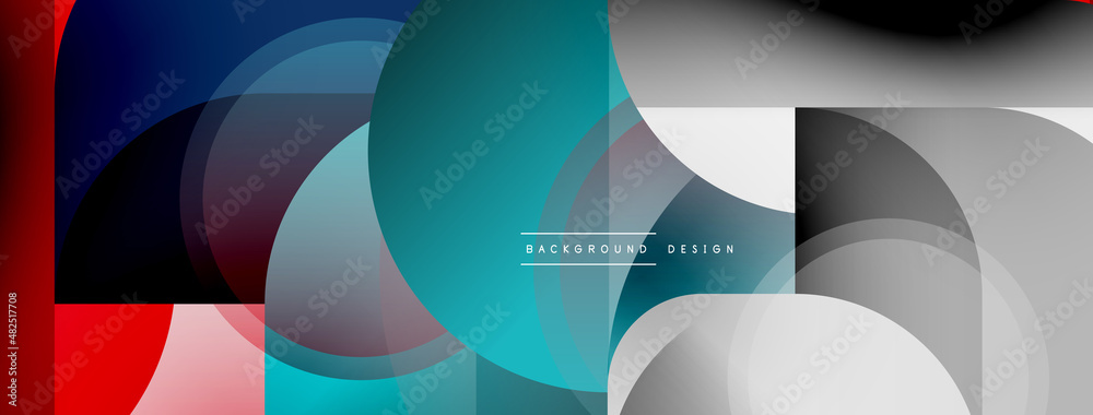 Round triangle shapes lines and circles. Geometric vector illustration for wallpaper banner background or landing page Round triangle shapes lines and circles. Geometric vector illustration for wallpaper banner background or landing page