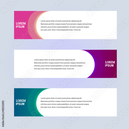 vector web banner soft color