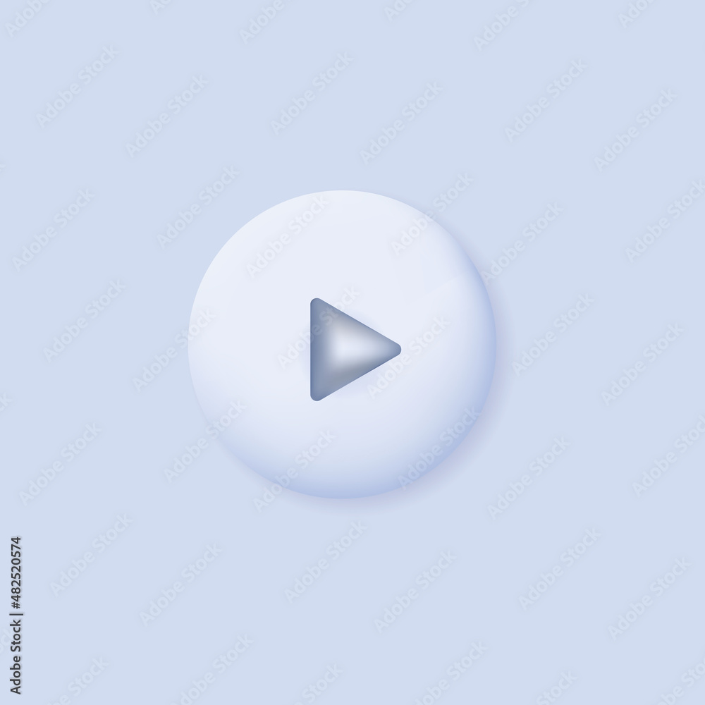 3d play button. Vector icon, click, press stop. Program selection, recording or pause. Start, playback. Select next or previous file. Digital isolated 3d button, video or audio play, turn on or off. 3d play button. Vector icon, click, press stop. Program selection, recording or pause. Start, playback. Select next or previous file. Digital isolated 3d button, video or audio play, turn on or off.