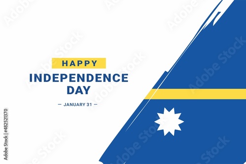 Illustration vector graphic of Nauru Independence Day. The illustration is Suitable for banners, flyers, stickers, Card, etc.