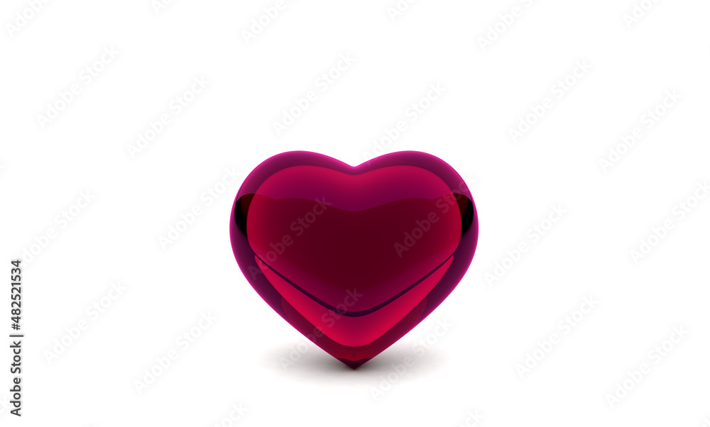 3D Heart Design Good For Love Theme - Valentine's Day Etc.