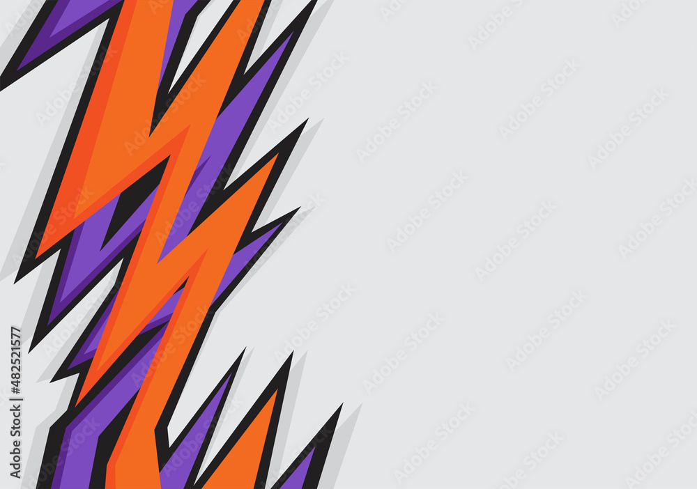 Fototapeta premium Abstract background with spikes and jagged zigzag line pattern and some copy space area