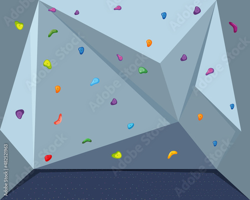 Indoor rock climbing wall background