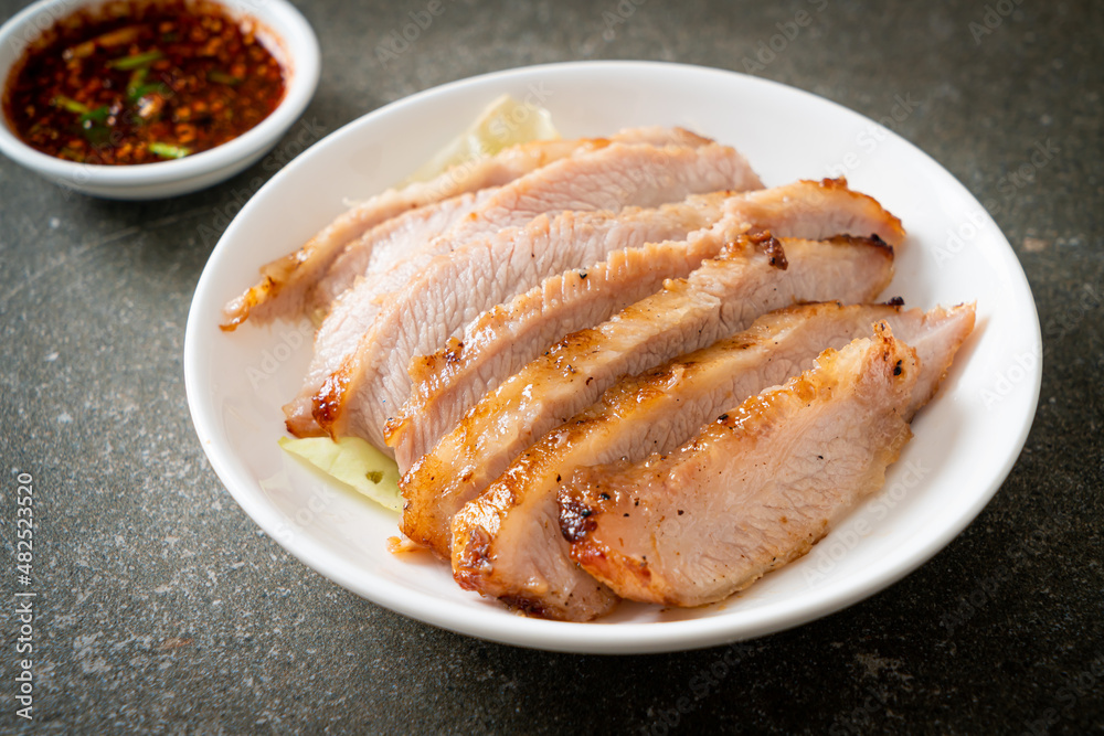 Thai Grilled Pork Neck with Spicy Dipping Sauce Thai Grilled Pork Neck with Spicy Dipping Sauce