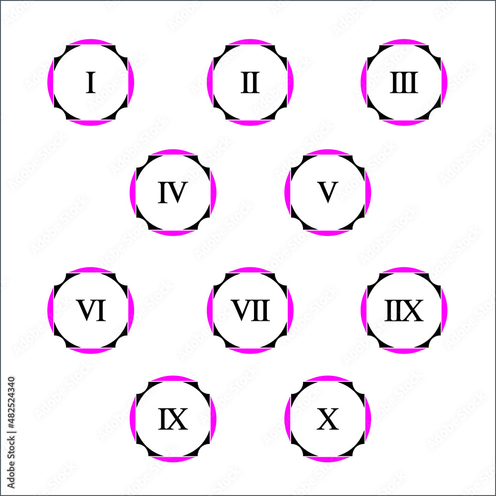 Colorful info graphic roman numbers can be use to create presentation