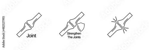 strengthen the joints icon vector illustration 