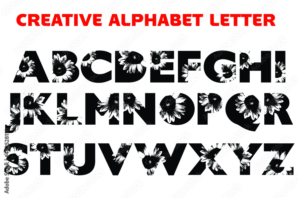 vector alphabet set with letters vector alphabet set with letters