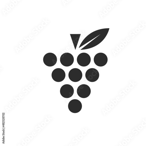 black grape  icon vector illustrtion