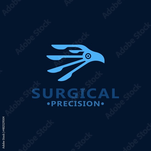 eagle with surgical logo vector