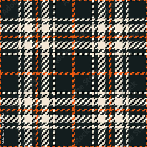 Plaid pattern for flannel shirt in brown, orange, beige. Seamless simple tartan check vector illustration for autumn winter blanket, duvet cover, poncho, other modern fashion textile print.