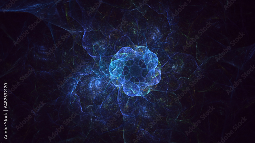 3D rendering abstract multicolor fractal light background 3D rendering abstract multicolor fractal light background