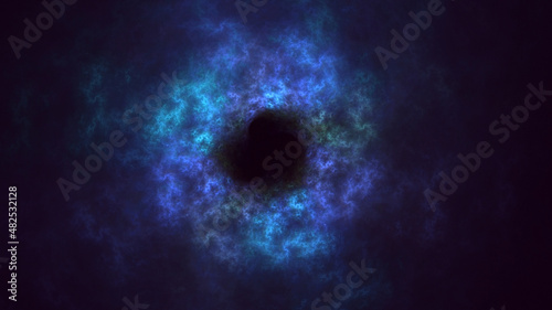 3D rendering abstract multicolor fractal light background