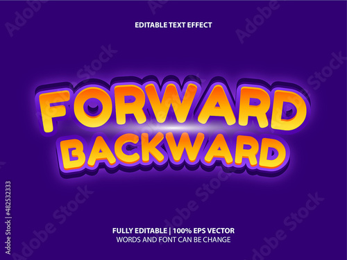 Text Effect Editable Forward Backward