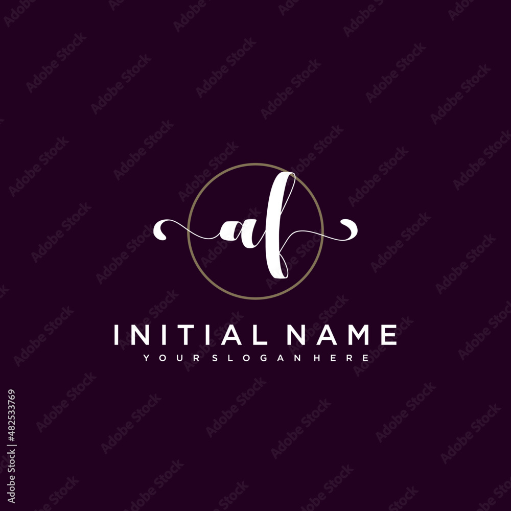 AF Beautiful handwriting logo or wedding monograms collection AF Beautiful handwriting logo or wedding monograms collection