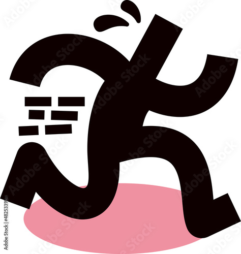 慌てて走る人間アイコン