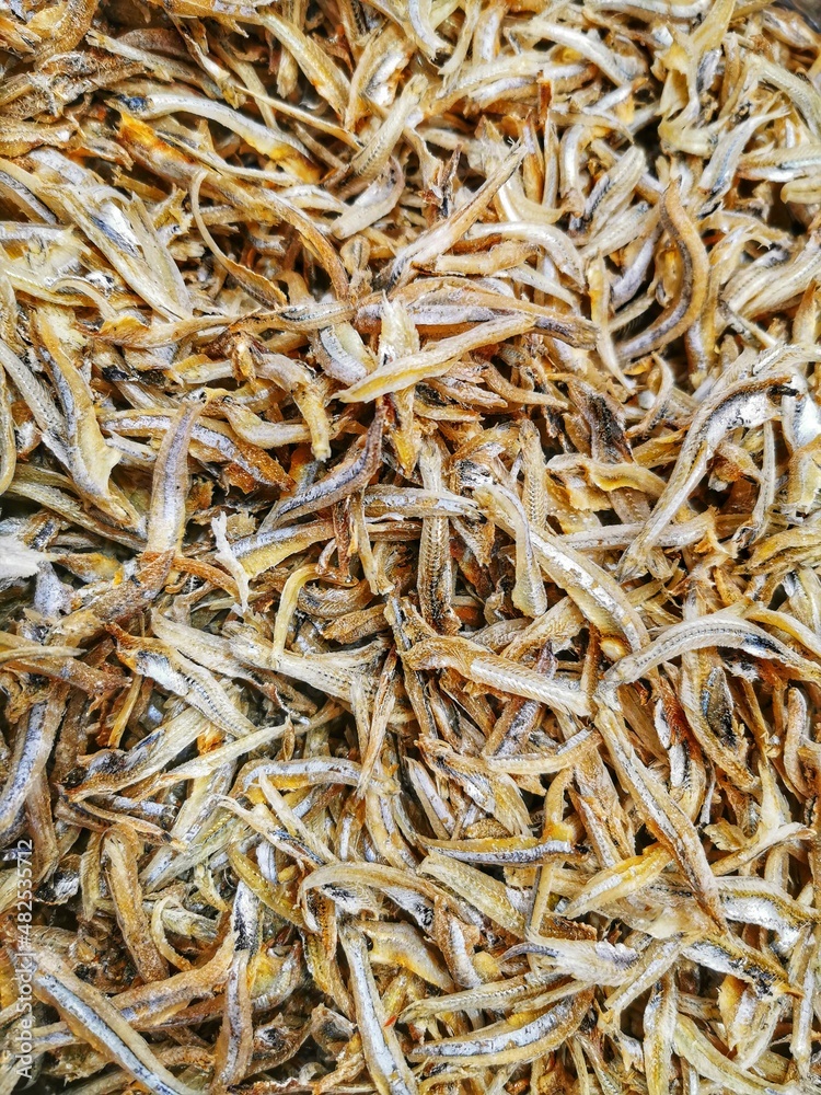 Dried anchovies, mainly found in asia.