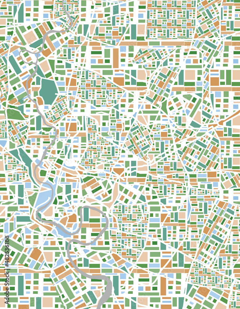 Bangkok Thailand city street map