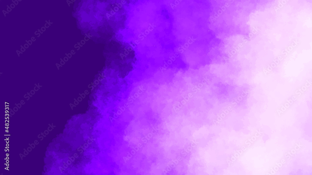 purple gradient smoke in dark purple cloud watercolor abstract background vector