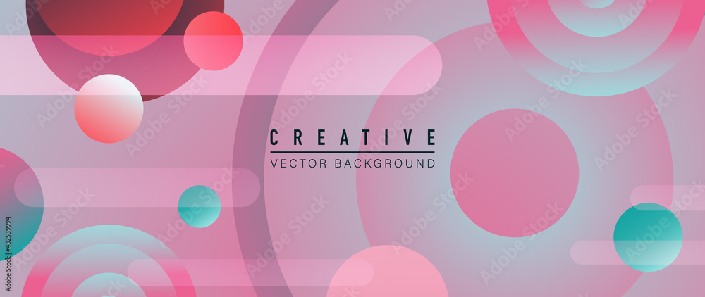 Abstract gradient background vector. Trendy overlapping fluid color geometric shapes and wave design for banner, wallpaper, landing page, cover, wall art and print. Vector illustration.