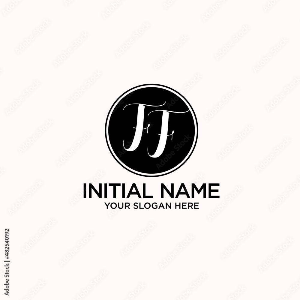 FF monogram logo template vector	