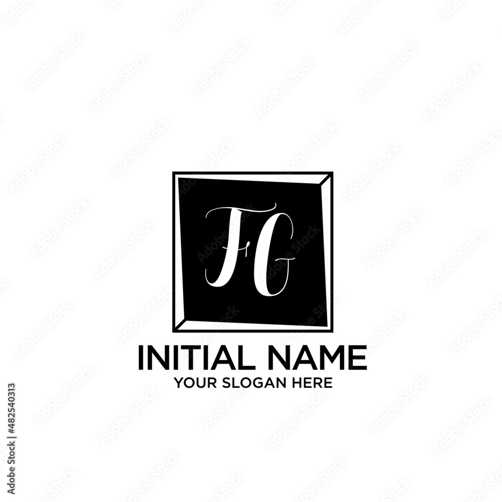 FG monogram logo template vector FG monogram logo template vector