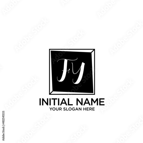 FY monogram logo template vector