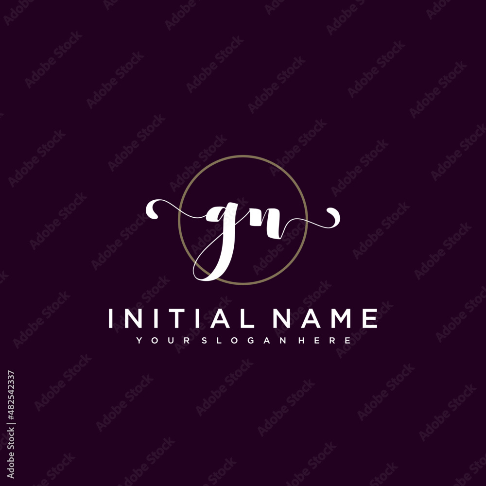 GN Beautiful handwriting logo or wedding monograms collection GN Beautiful handwriting logo or wedding monograms collection