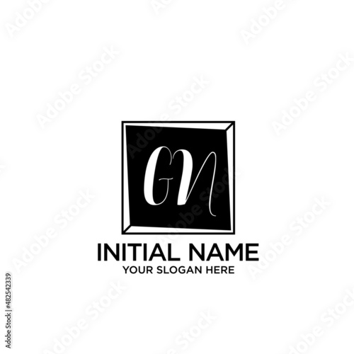 GN monogram logo template vector