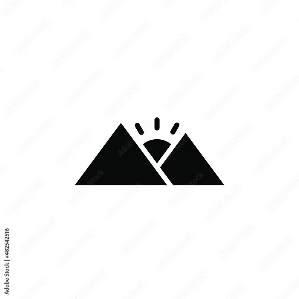 Mountain, Hill, Mount, Peak Solid Icon Vector Illustration Logo Template. Suitable For Many Purposes. Mountain, Hill, Mount, Peak Solid Icon Vector Illustration Logo Template. Suitable For Many Purposes.